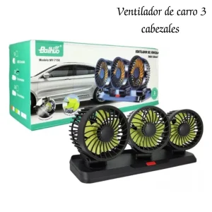 Ventilador para Auto de Triple Cabezal - 12V
