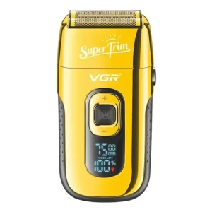Afeitadora Eléctrica Hombre Trimmer Barba 2en1 Usb Vgr V-332 Amarillo
