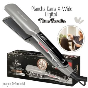 Plancha Alisadora Gama Titan Keratin X-wide Digital 230°C
