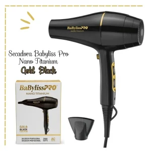 Secadora Babyliss Pro Nano Titanium - Gold Black