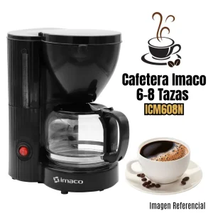CAFETERA NEGRA DE 6-8 TAZAS IMACO ICM608N