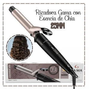 Rizadora De Cabello Gama Con Esencia De Aceite De Chia 25mm