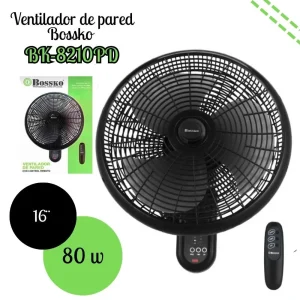 VENTILADOR DE PARED BOSSKO 16" CON CONTROL REMOTO BK-8210PD