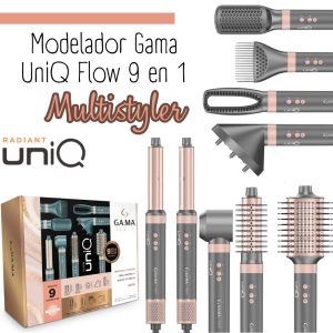 Cepillo Modelador Gama UniQ Flow 9 en 1 Multistyler