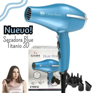 Secadora Gama Blue Titanio 3D Therapy Anti-Frizz