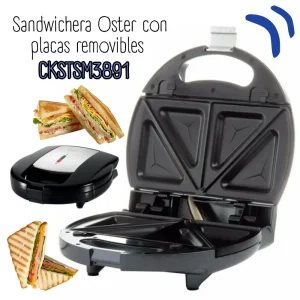 Sandwichera Oster con placas removibles CKSTSM3891 053