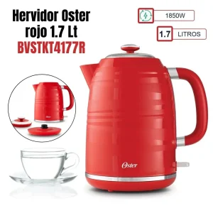Hervidor Electrico Oster Automatico 1.7 Litros - Rojo