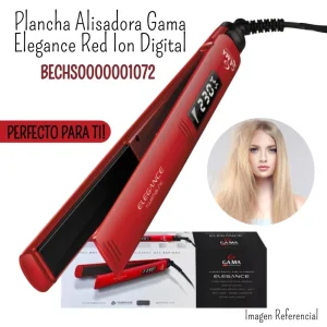 Plancha Alisadora Gama Elegance Red Ion 230°C -Digital