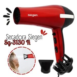 Secadora Profesional de Cabello Siegen Ion Pro SG 3130R - ROJA