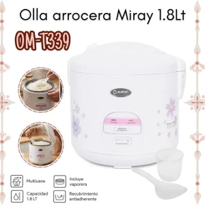 Olla Arrocera MiRAY OM-T339 1.8L Blanco