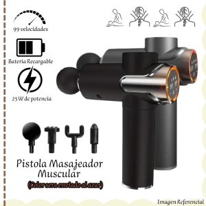 Massage Gun / Pistola Masajeadora con 99 velocidades NG/PL