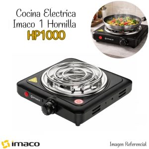 Cocina Electrica Imaco 1 de Hornilla HP1000 NEGRO