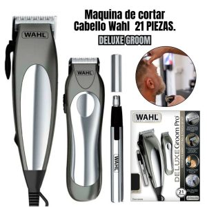Maquina De Cortar Cabello Wahl Deluxe Groom Pro 21 Piezas