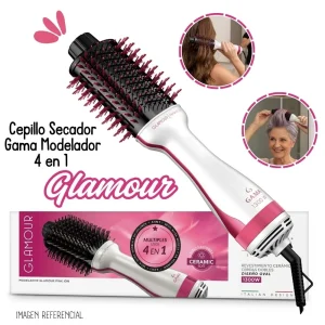 CEPILLO MODELADOR GAMA GLAMOUR PINK BRUSH 4 EN 1