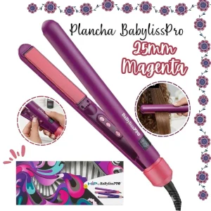 PLANCHA ALISADORA BABYLISSPRO HIP BY IÓNICA 1”- MAGENTA