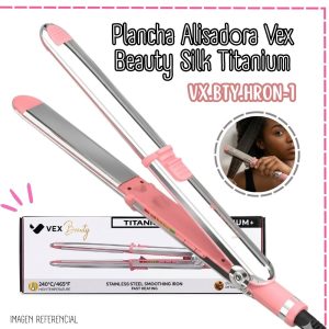 Plancha Alisadora Vex Beauty Silk Titanium - Rosado