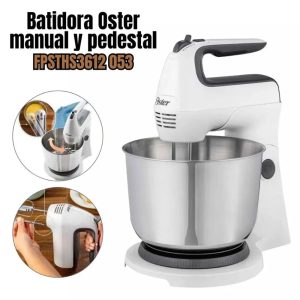 Batidora Oster de mano y pedestal Con Tazon de Acero-FPSTHS3612