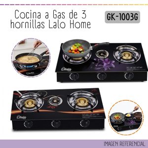 COCINA LALO HOME A GAS 3 HORNILLAS GK-1003GM
