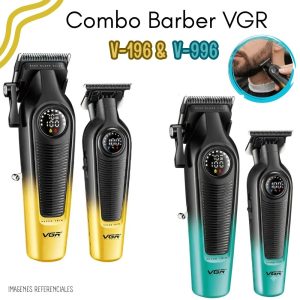 Combo Barber VGR Trimmer + Clipper V-196&996