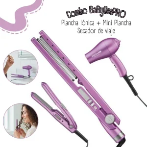 Combo BaBylissPRO Plancha Iónica + Mini Plancha + Secador de viaje