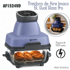 Freidora de Aire IMACO Dual Glass Pro 6 L – AF1524VD