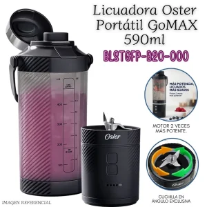 Licuadora Oster Portátil GoMAX 590ml BLSTGFP-B20-000 - NEGRO