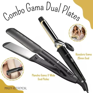 Combo Alisadora Gama Dual Plate BECHS0000002702 + Rizador Gama Dual Plates BECCG0000000318